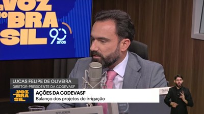 Diretor-presidente da Codevasf, Lucas Felipe de Oliveira, fala sobre projetos de irrigação mantidos pela companhia
