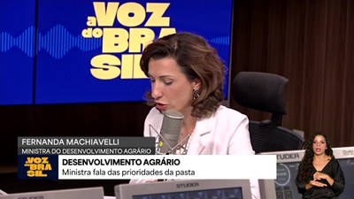 Ministra do Desenvolvimento Agrário e Agricultura Familiar, Fernanda Machiavelli, fala de inclusão produtiva