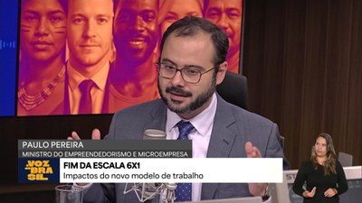 Ministro do Empreendedorismo, da Microempresa e da Empresa de Pequeno Porte, Paulo Pereira, destaca que fim da escala 6x1 deve impulsionar consumo e produtividade