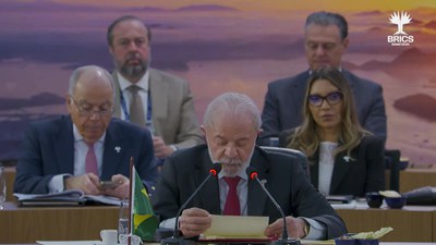 Presidente Lula discursa na abertura da Cúpula dos Chefes de Estado do Brics