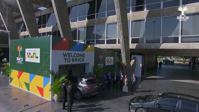 Registrao da chegada da delegação da Índia ao Brics Brasil