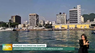 Brasil em Dia / 08/07/24 - Parque Valongo é reinaugurado com áreas para turismo e lazer, em Santos (SP)