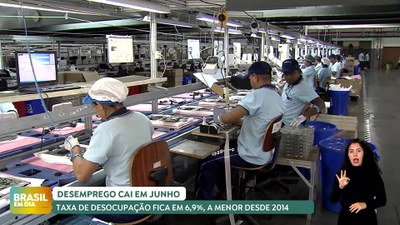 Brasil em Dia  - 01/08/24 – Taxa de desocupação ficam em 6,9%, a menor desde 2024