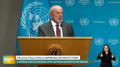 Brasil em Dia - 26/09/24 - Lula fala com a imprensa em Nova York e e afirma que economia vive um bom momento no Brasil