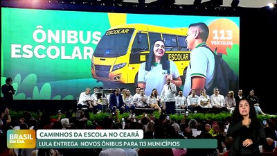 Brasil em Dia – 14/10/24 – Ceará recebe mais 113 ônibus para transporte escolar