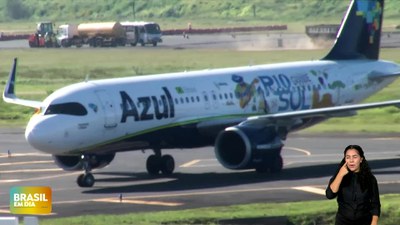 Brasil em Dia - 22/10/2024 - Rio Grande do Sul: Aeroporto Salgado Filho opera com 80% da capacidade