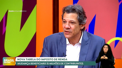 Brasil em Dia - 17/4/2025 - Ministro da Fazenda detalha nova tabela do Imposto de Renda, que entra em vigor em maio