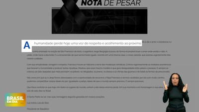 Brasil em Dia - 22/4/2025 - Lula decreta luto oficial de sete dias no Brasil