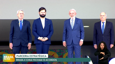 Brasil em Dia - 23/4/2025 -  Brasil e Chile fecham acordos e fortalecem relações comerciais com foco na integração regional