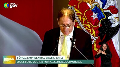 Brasil em Dia - 23/4/2025 - Presidente Lula participa de Fórum Empresarial Brasil-Chile