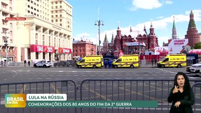 Brasil em Dia - 8/5/2025 - Presidente Lula chega à Rússia para comemorações dos 80 anos do fim da 2ª Guerra Mundial
