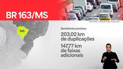 Brasil em Dia - 23/5/2025 - Realizado primeiro leilão de otimização rodoviária da BR-163 (MS)