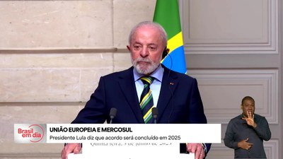 Brasil em Dia - 6/6/2025 -  Lula diz que acordo entre Mercosul e União Europeia deve ser firmado ainda este ano