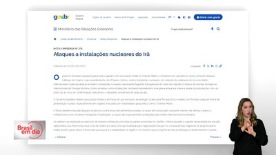 Governo brasileiro expressa grave preocupação com ataques a instalações do Irã