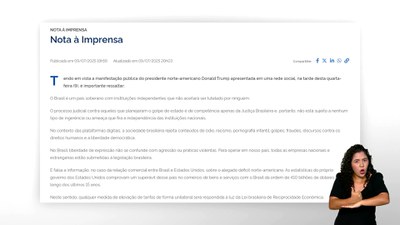 Tarifas aos produtos brasileiros serão respondidas com reciprocidade, afirma Lula