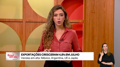 Exportações crescem 4,8% em julho