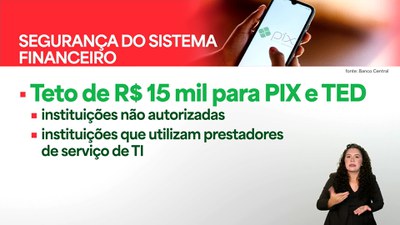 Para combater crime organizado e ataques, Banco Central cria teto de R$ 15 mil para Pix