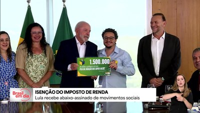 Lula recebe abaixo-assinado de movimentos sociais sobre isenção do IR