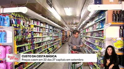 Custo da cesta básica cai em 22 capitais em setembro