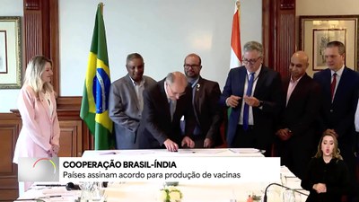 Brasil e índia assinam acordo para produção de vacinas