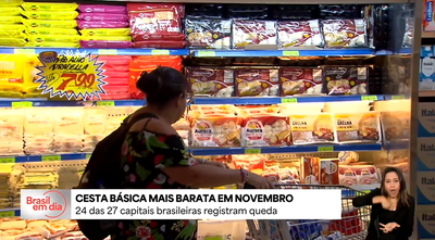 Cesta básica fica mais em conta em quase todo o país no mês de novembro