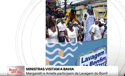 Ministras da Igualdade Racial e da Cultura participaram da Lavagem do Bomfim, em Salvador