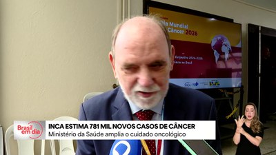 Brasil deve ter 781 mil novos casos de câncer por ano entre 2026 e 2028, estima Inca