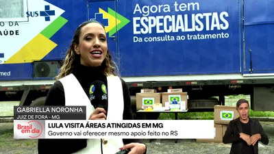 Lula visita áreas afetadas pelas chuvas em MG e confirma mesmo apoio oferecido ao RS