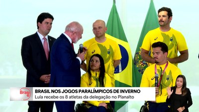 Presidente Lula recebe atletas dos Jogos Paralímpicos de Inverno