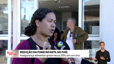 Fome infantil recua quase 30% no Brasil em um ano