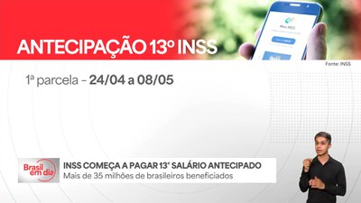 Começa pagamento do 13º salário a aposentados e pensionistas do INSS