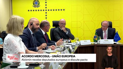 Presidente em exercício recebe deputados europeus para próximos passos do acordo entre Mercosul-UE