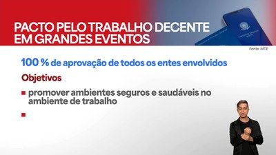 Governo, empresários e trabalhadores firmam pacto pelo trabalho decente em grandes eventos