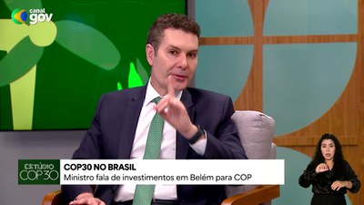 Estúdio COP 30 - ministro das Cidades, Jader Filho