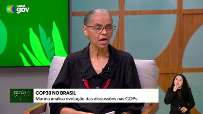 Estúdio COP 30 - ministra do Meio Ambiente e Mudança do Clima, Marina Silva