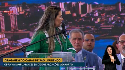Gov Agora - 02/04/24 - Lula participa do anúncio do início das obras de dragagem do Canal de São Lourenço (RJ)