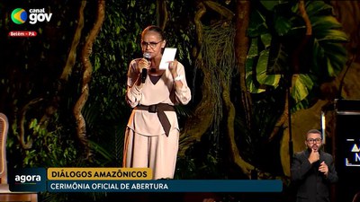 Diálogos Amazônicos - Marina Silva e Márcio Macêdo na abertura do evento