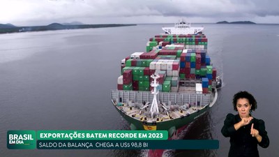 Gov Notícias - Exportações batem recorde em 2023 - 12/01/24
